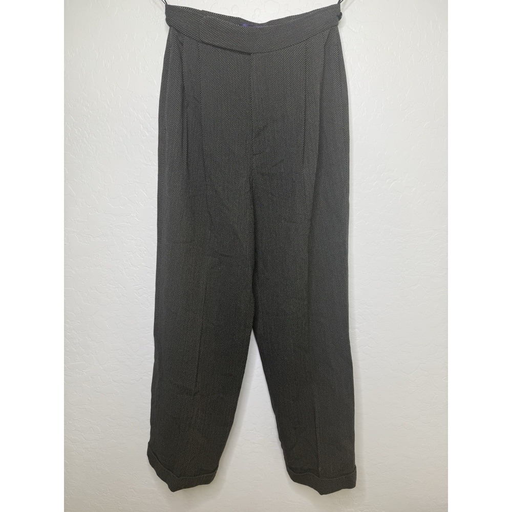 High Waisted Vintage Ralph Lauren Purple Label Wool Pants  pockets Size 4